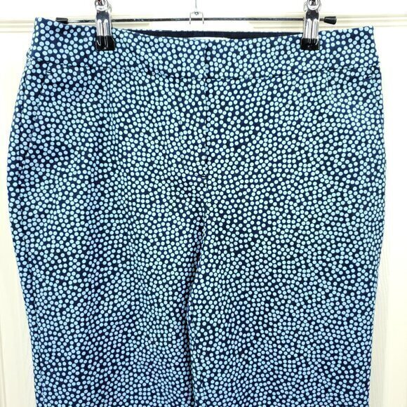 Boden Richmond 7/8 Stretch Twill Mini Dot Mid-Rise Ankle Pants US 6/UK 10 Blue - Picture 5 of 16